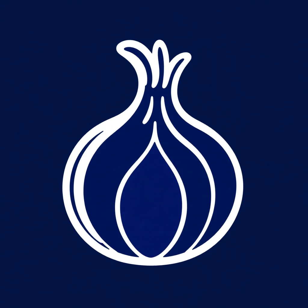TorZon Market Tor access onion icon in dark blue and white design