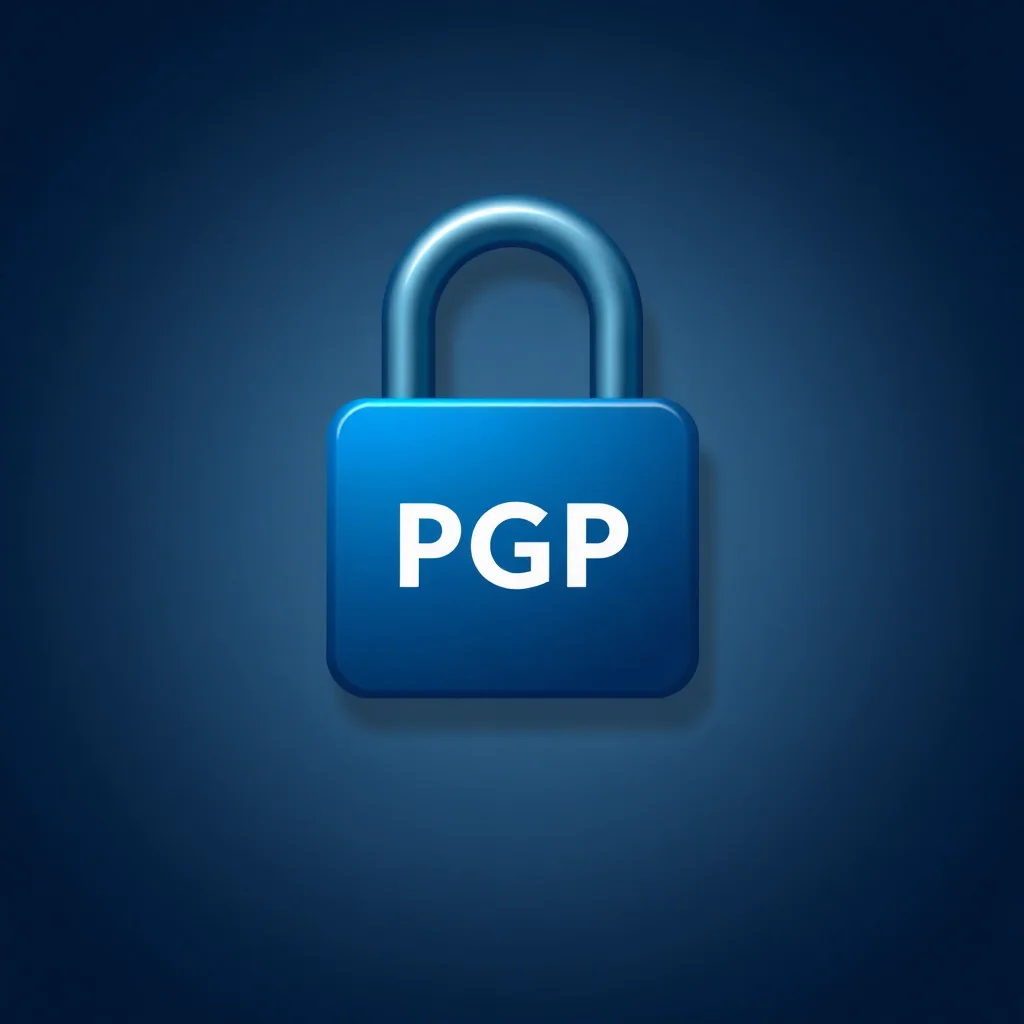 Minimalistic PGP lock symbol for TorZon Market security in dark blue and white